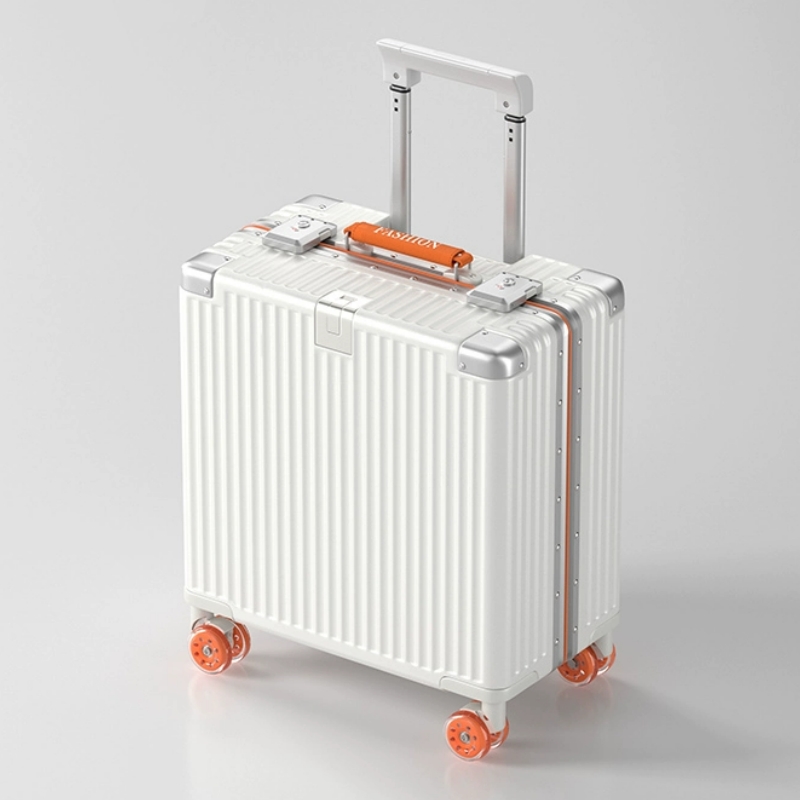 Aluminum Frame Carry On Luggage - 18inch Carry-on Suitcase with Colorful Spinner