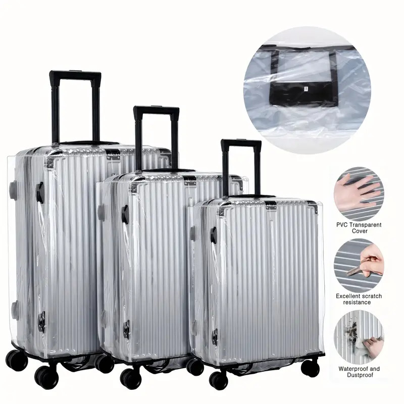 Luggage Protective Cover Transparent - 18-30 Inch Suitcase PVC Cover Protector,