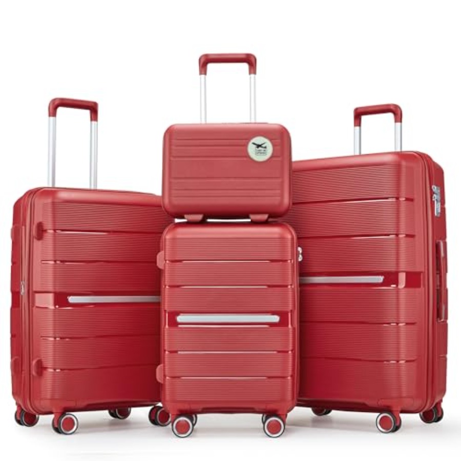 Expandable Hard Shell Luggage Set - Luggage Sets 4 Pcs Expandable Suitcase