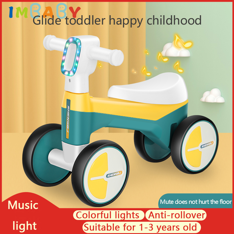 Kids Ride On Suitcase Scooter - Baby Musical Balance Bike No Pedal