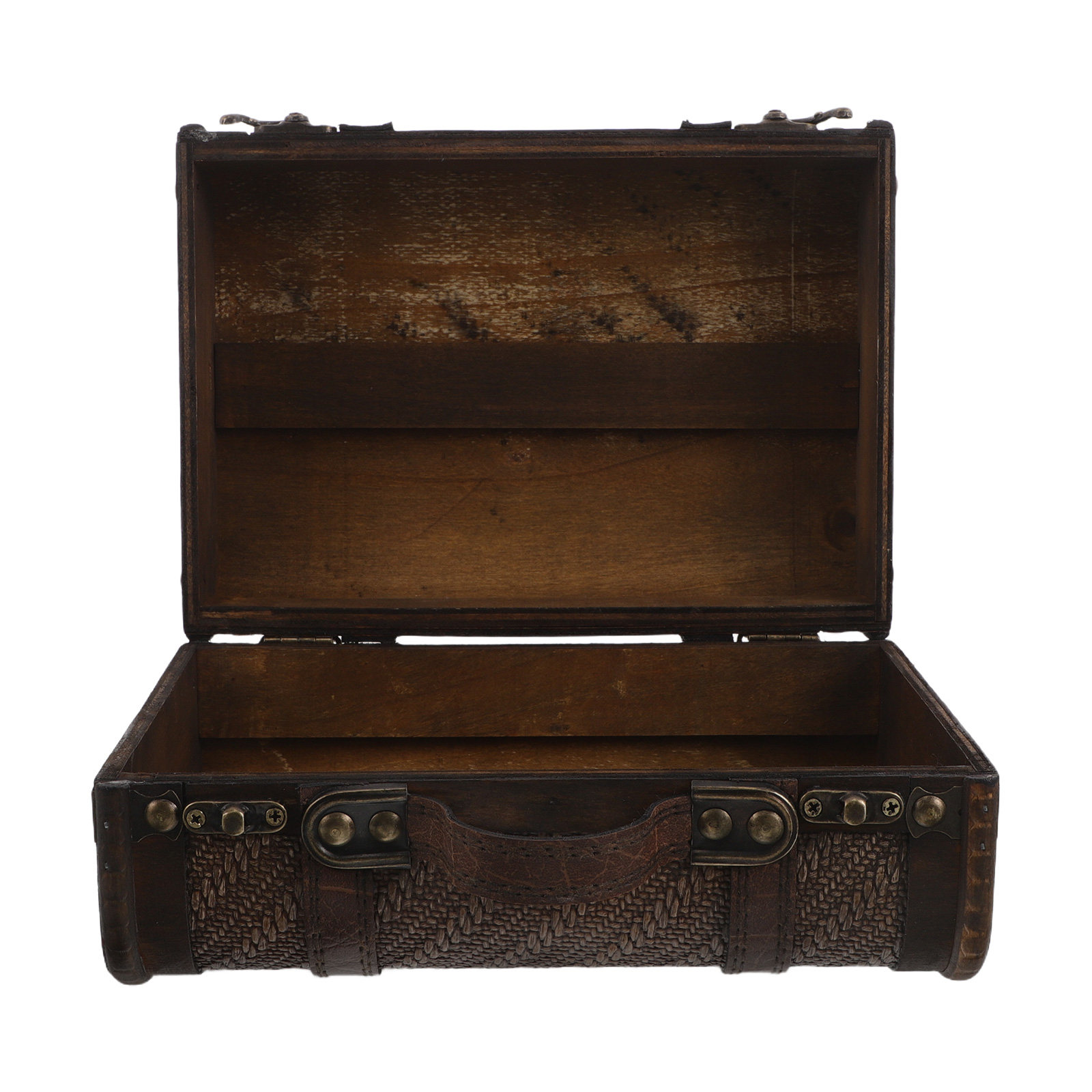 Retro Vintage Trunk Suitcase - Wooden Vintage Suitcase Decorative Storage Box