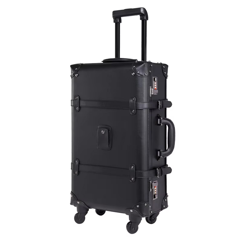 Retro Vintage Trunk Suitcase - New Retro Rolling Luggage Spinner Brand