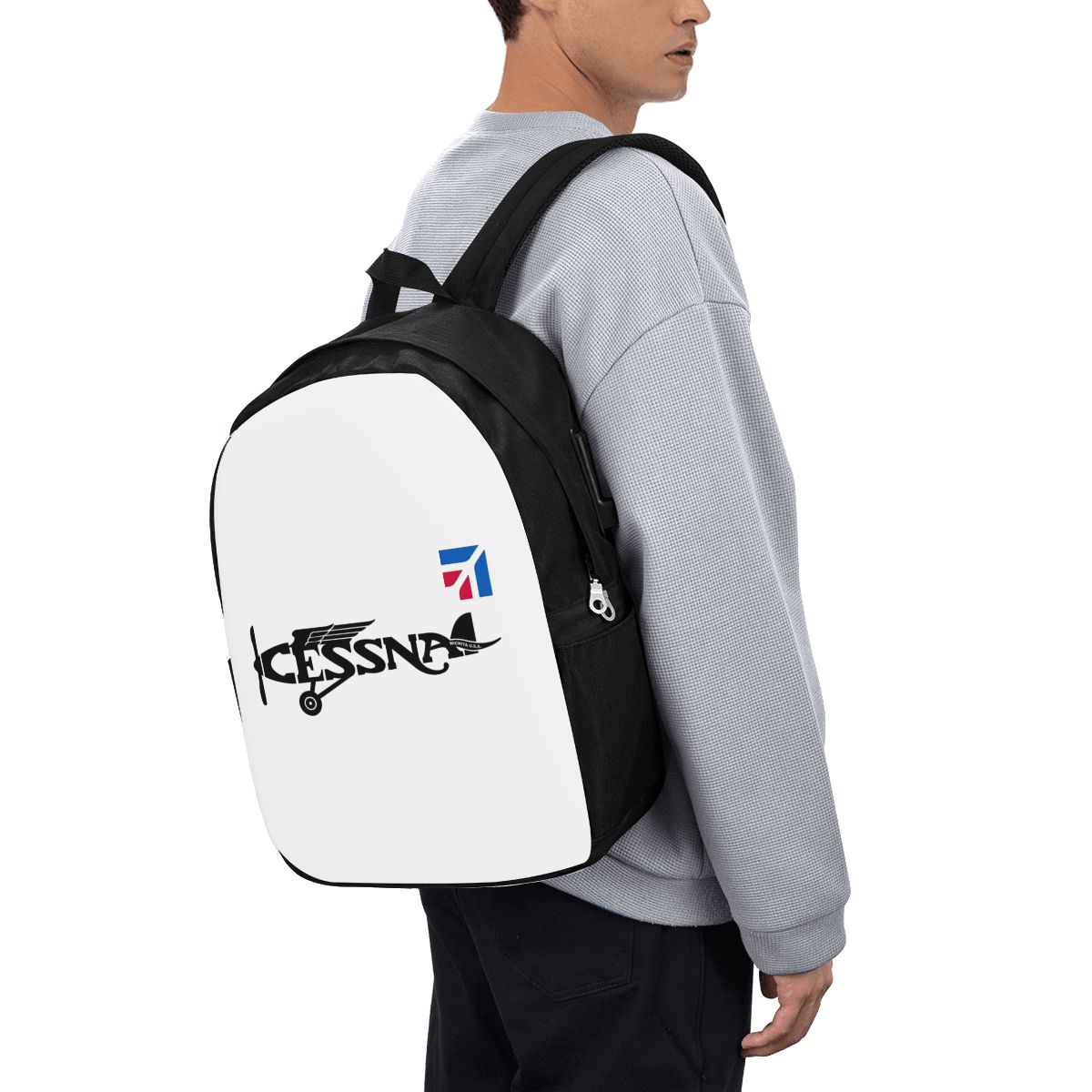 Travel Bags - Cessna Logo Backpack Travel Notebook Bag