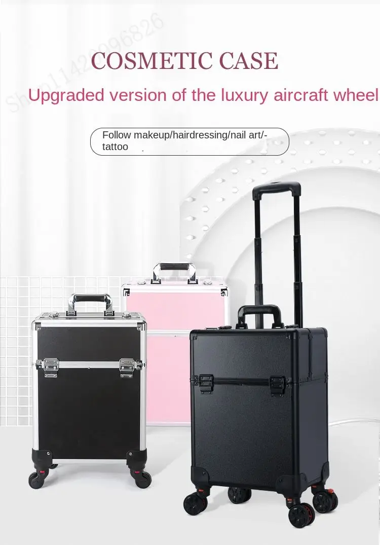 Luggage - Large-capacity Professional Make-up Case Trolley Luggage