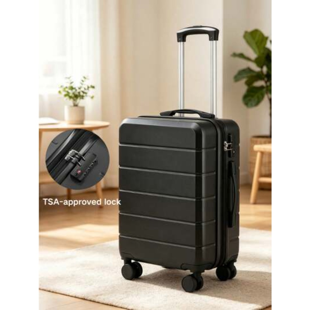 Cabin Size Lightweight Travel Trolley - 20 Inch Expandable ABS Hardside Carry