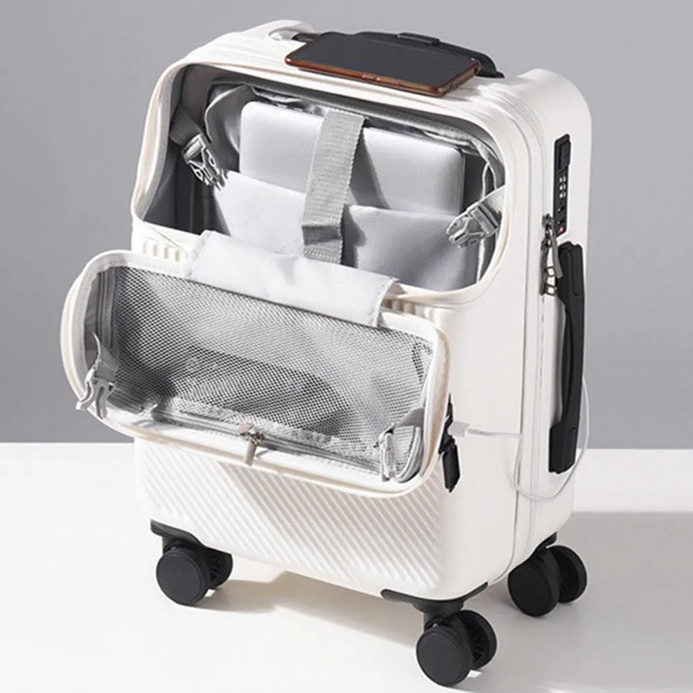 Front Opening Laptop Luggage 24 Inch - Front Open Lid Trolley Case PC
