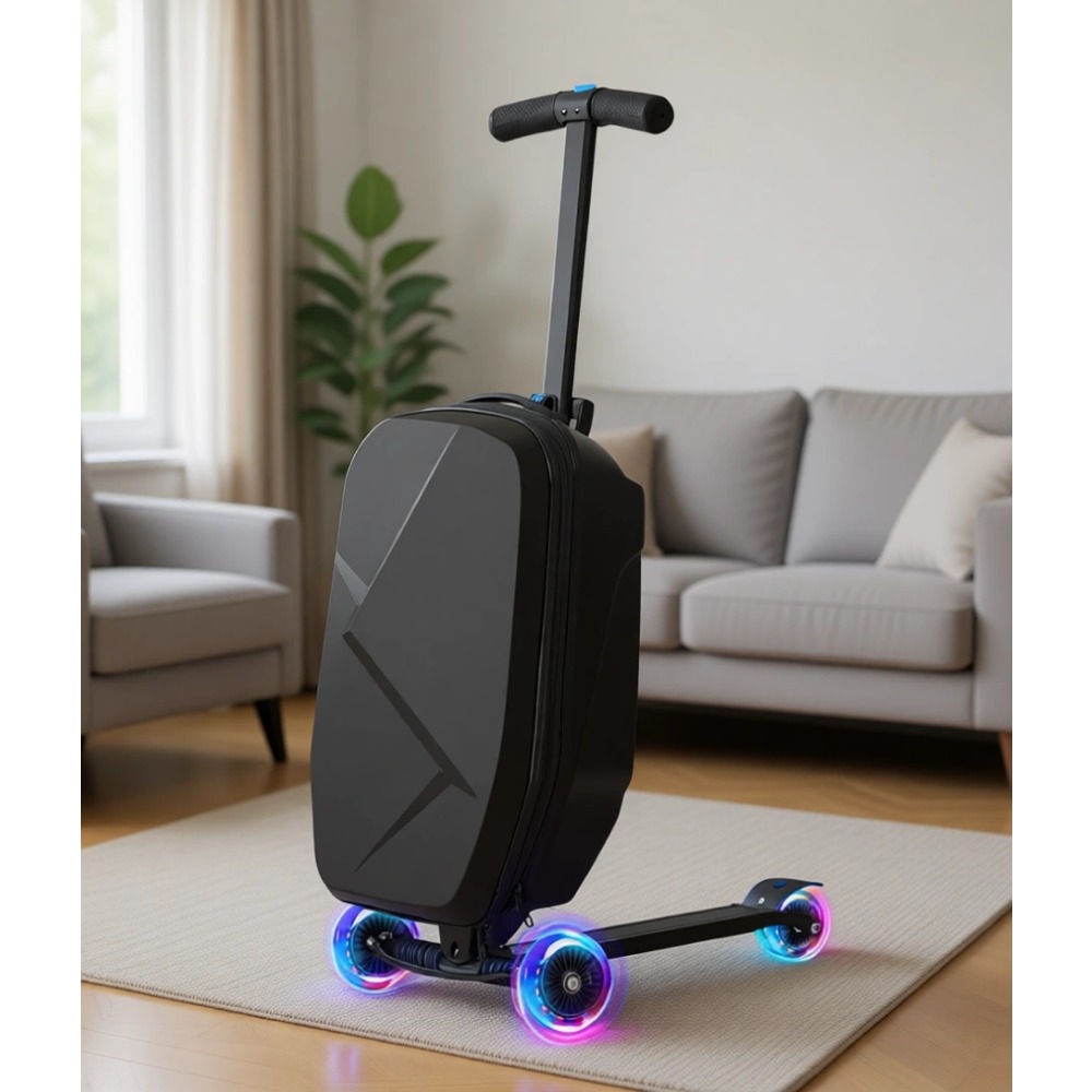 Kids Ride On Suitcase Scooter - Scooter Luggage for Kids: Lightweight Foldable