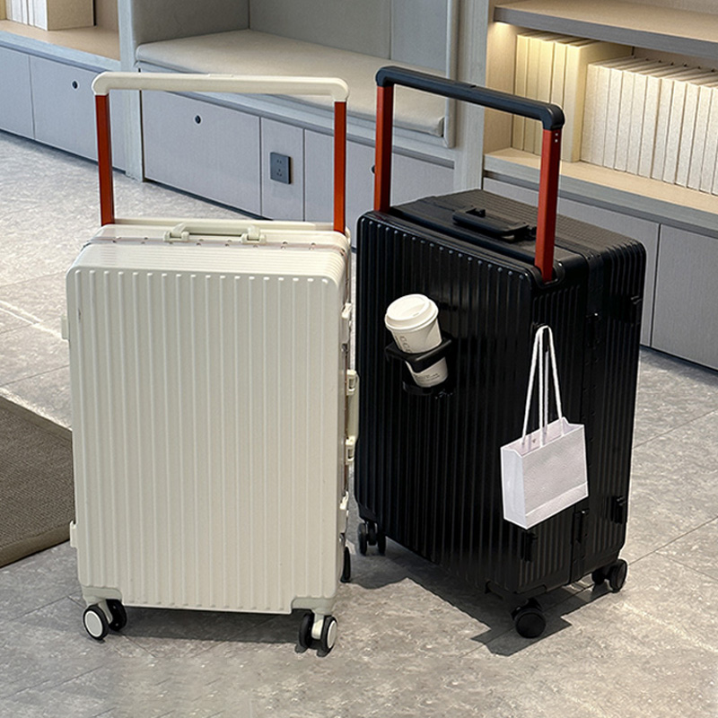 Aluminum Frame Carry On Luggage - New Wide Handle Suitcase on Wheels