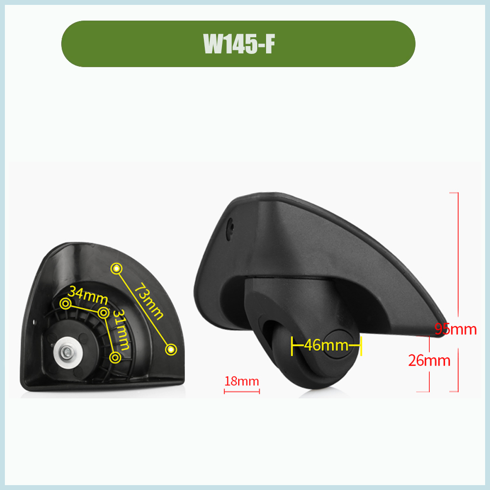 Silent Replacement Luggage Wheels - Universal Trolley Suitcase Replacement Spinner Wheels