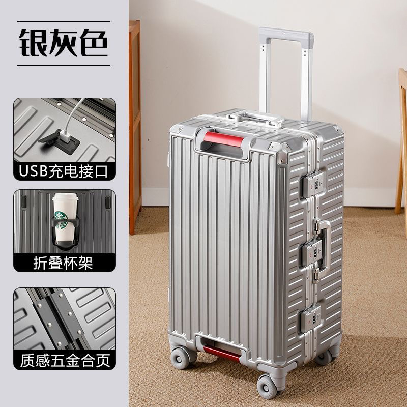 Aluminum Frame Carry On Luggage - Large Size Travel Suitcase Aluminum Frame