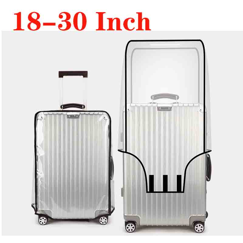 Luggage Protective Cover Transparent - 18-30 Inch Suitcase PVC Cover Protector,