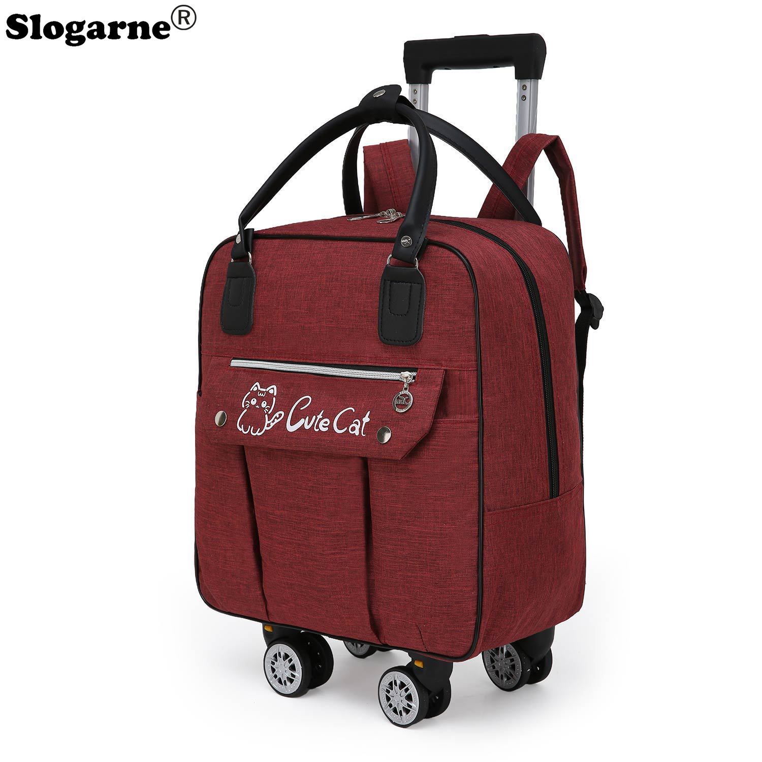 Foldable Rolling Luggage Bag - Trolley Large Capacity Travel Bag Wheels