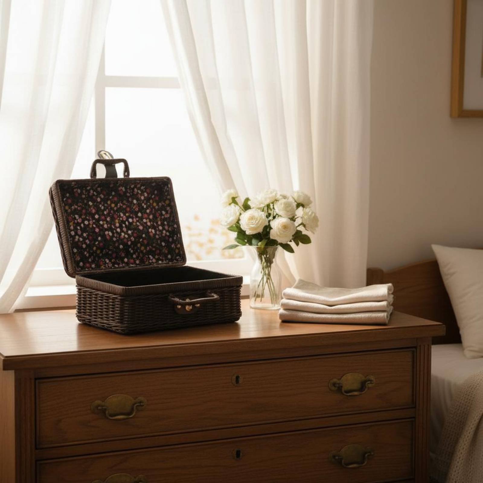 Retro Vintage Trunk Suitcase - Vintage Design Suitcase With Handle Woven