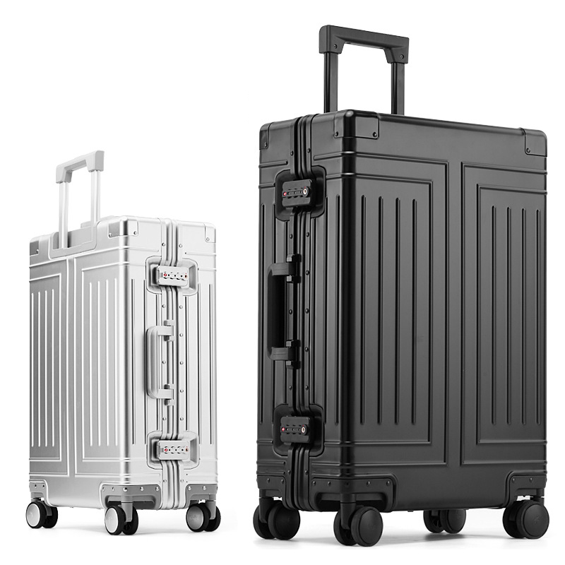 Spinner Wheel Rolling Suitcase 20 Inch - 20/24/26/28 Inch Aluminum Suitcase Alloy Trolley