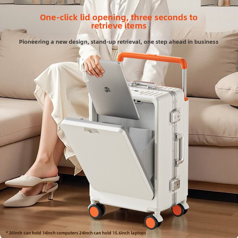 Front Opening Laptop Luggage 24 Inch - 20/24/26 inch Aluminum Frame Luggage Front