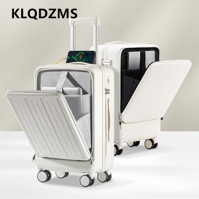 Front Opening Laptop Luggage 24 Inch - KLQDZMS 20 Inch Charging Suitcase Front