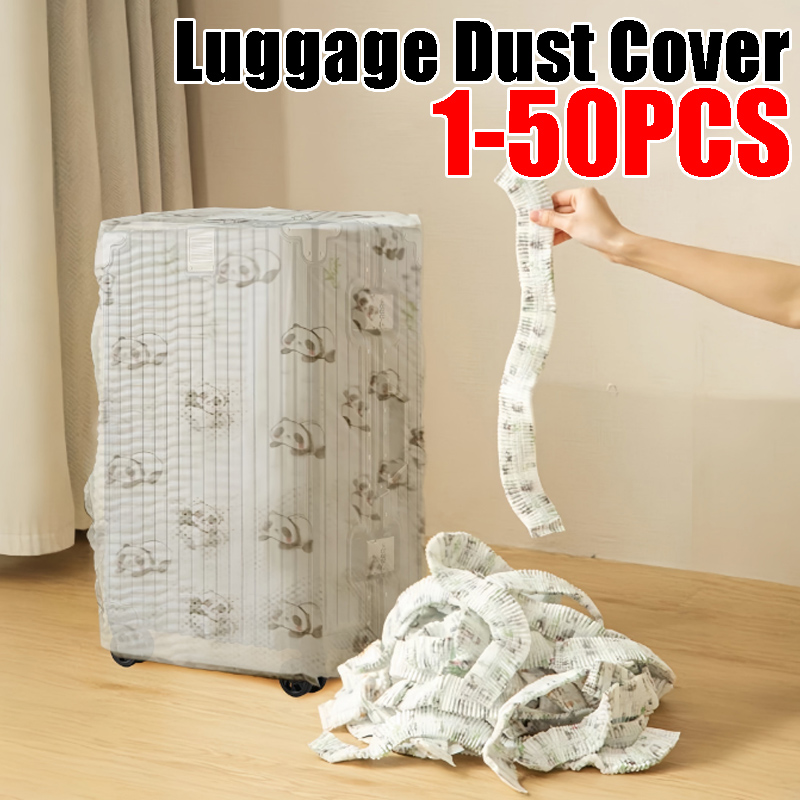 Waterproof Suitcase Cover Protector - Disposable Non-Woven Universal Full-Cover Luggage Dust