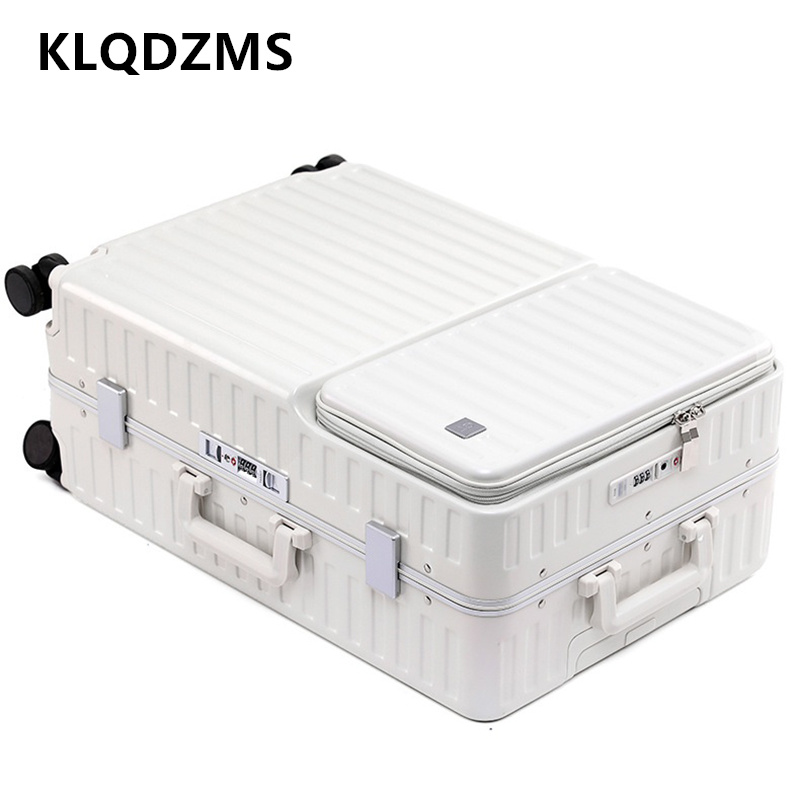 Front Opening Laptop Luggage 24 Inch - KLQDZMS Handheld Travel Suitcase Front Opening