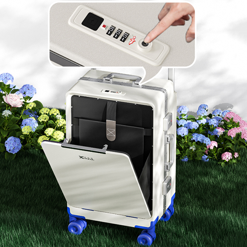 Front-opening Luggage Wide Han - Aluminum Frame Carry On Luggage 评论和价格