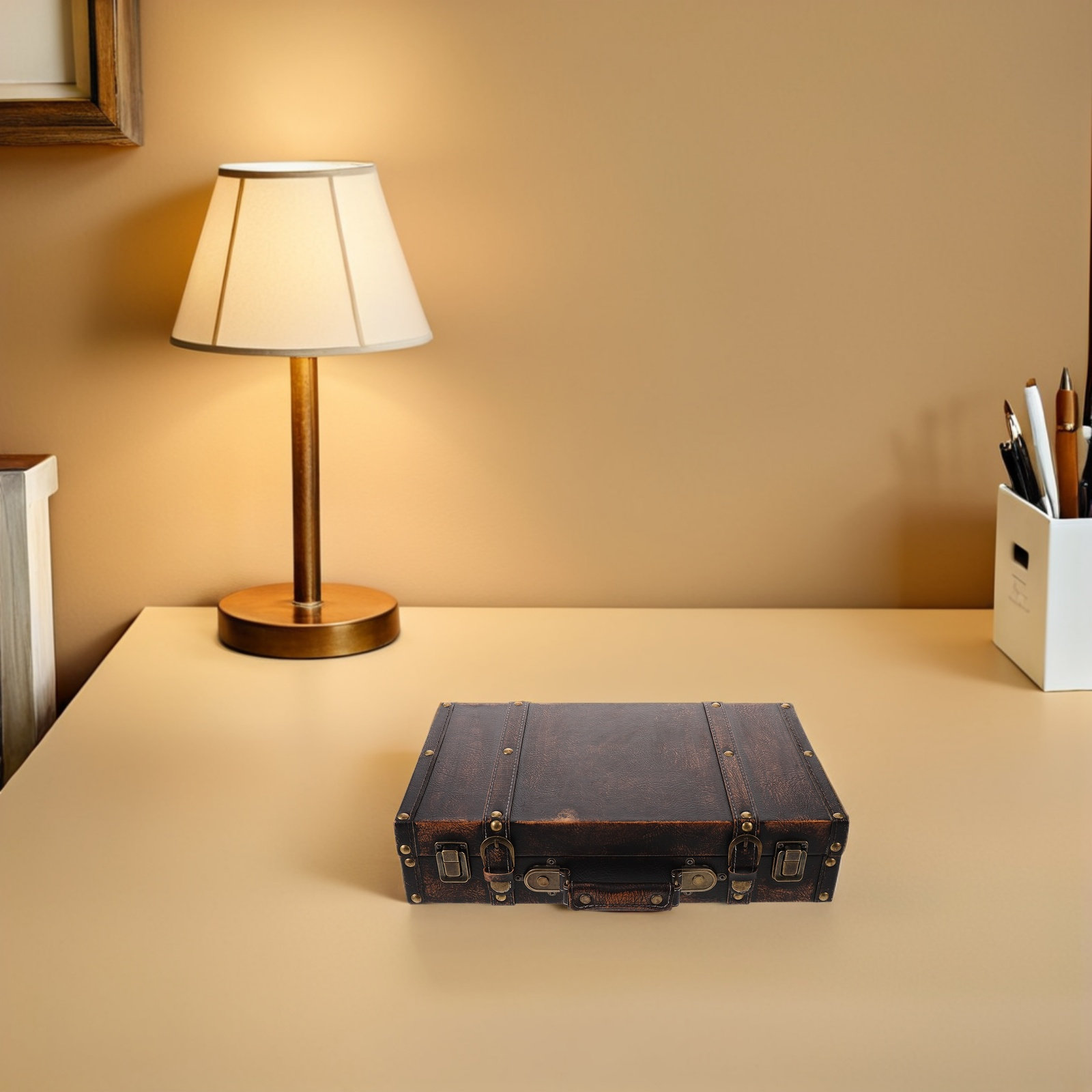 Vintage Suitcase Photo Prop Wo - Retro Vintage Trunk Suitcase 评论和价格