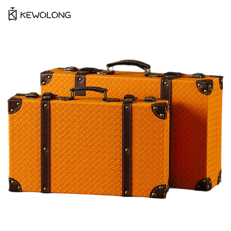 Vintage European Retro Suitcas - Retro Vintage Trunk Suitcase 评论和价格