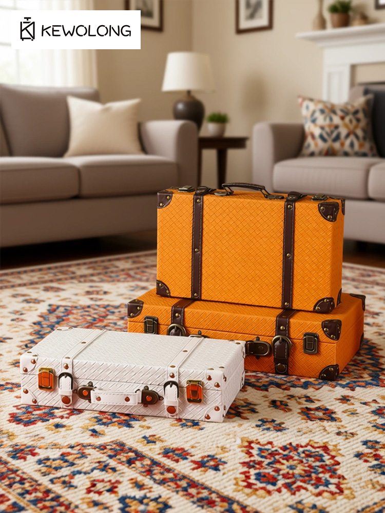 Vintage European Retro Suitcas - Retro Vintage Trunk Suitcase 评论和价格