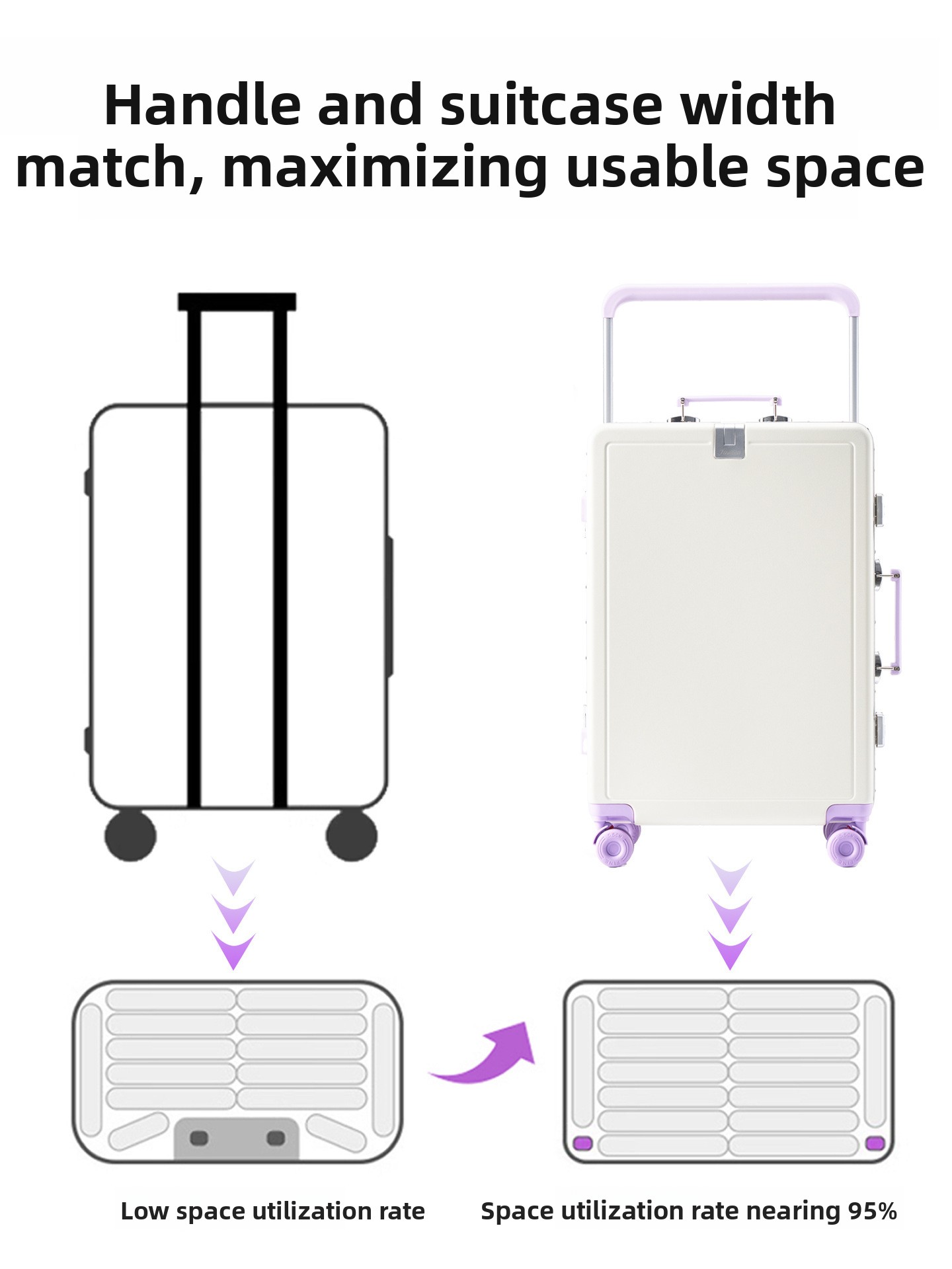 New Large Capacity Aluminum Fr - Aluminum Frame Carry On Luggage 评论和价格