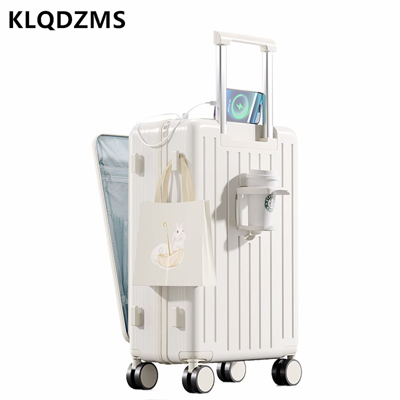 KLQDZMS High Quality Suitcase  - Front Opening Laptop Luggage 24 Inch 评论和价格