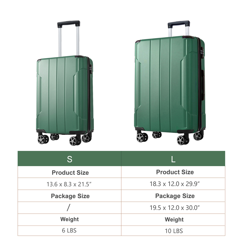 2 Piece Expandable Hardshell A - Expandable Hard Shell Luggage Set 评论和价格