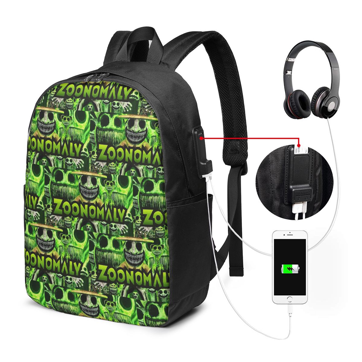 Zoonomaly Cartoon Steam Game B - Travel Bags 评论和价格
