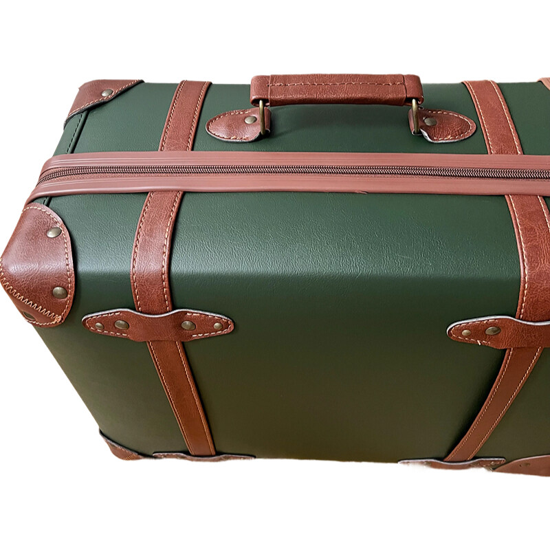Vintage PU Leather Suitcase fo - Retro Vintage Trunk Suitcase 评论和价格