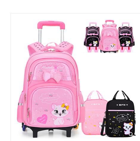 Student School Rolling Backpac - Foldable Rolling Luggage Bag 评论和价格
