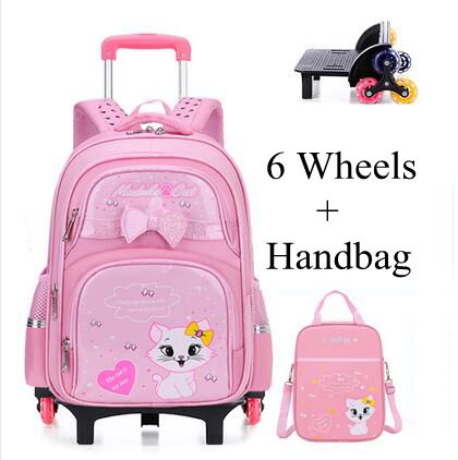 Student School Rolling Backpac - Foldable Rolling Luggage Bag 评论和价格