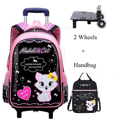 Student School Rolling Backpac - Foldable Rolling Luggage Bag 评论和价格