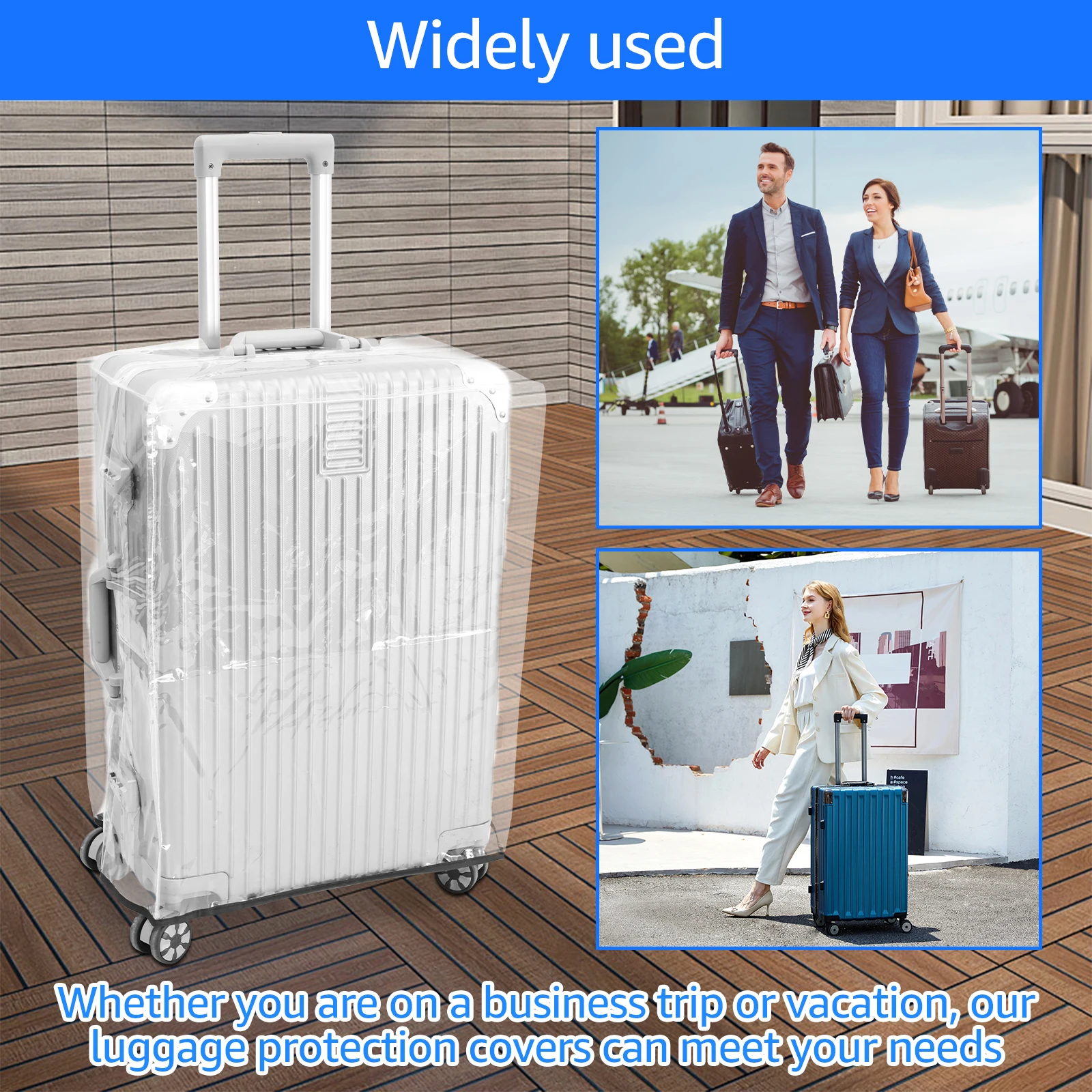 3Pcs Transparent PVC Luggage P - Luggage Protective Cover Transparent 评论和价格