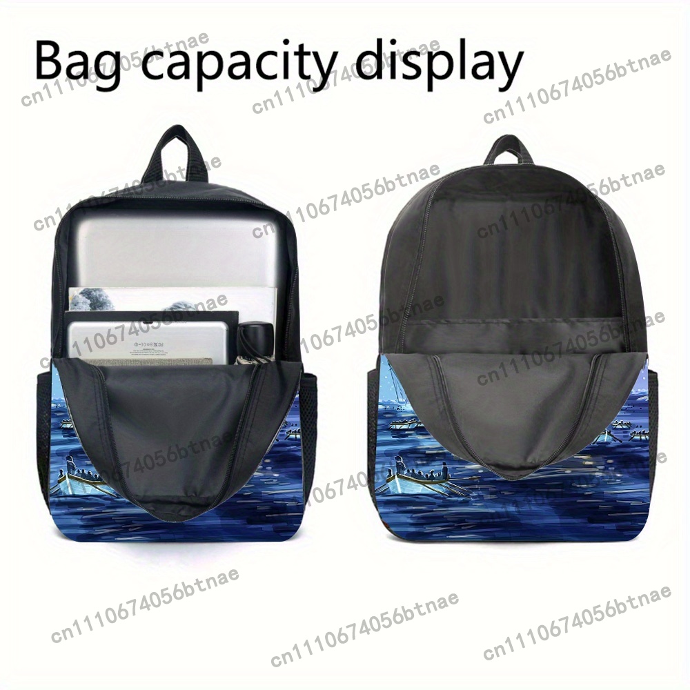 3pcs Titanic Pattern Backpack  - Handbags 评论和价格