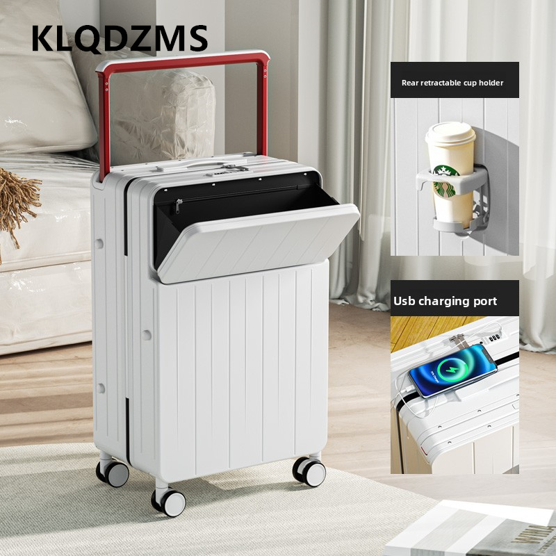 KLQDZMS Multifunctional Suitca - Front Opening Laptop Luggage 24 Inch 评论和价格