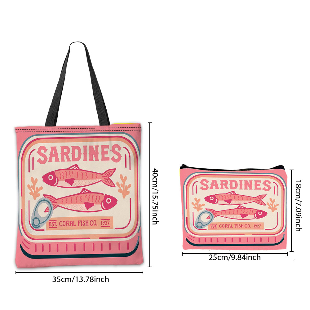 Whimsical Sardines Pink Handba - Cosmetic Bags 评论和价格