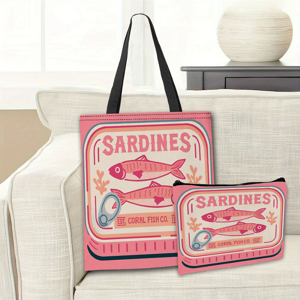 Whimsical Sardines Pink Handba - Cosmetic Bags 评论和价格