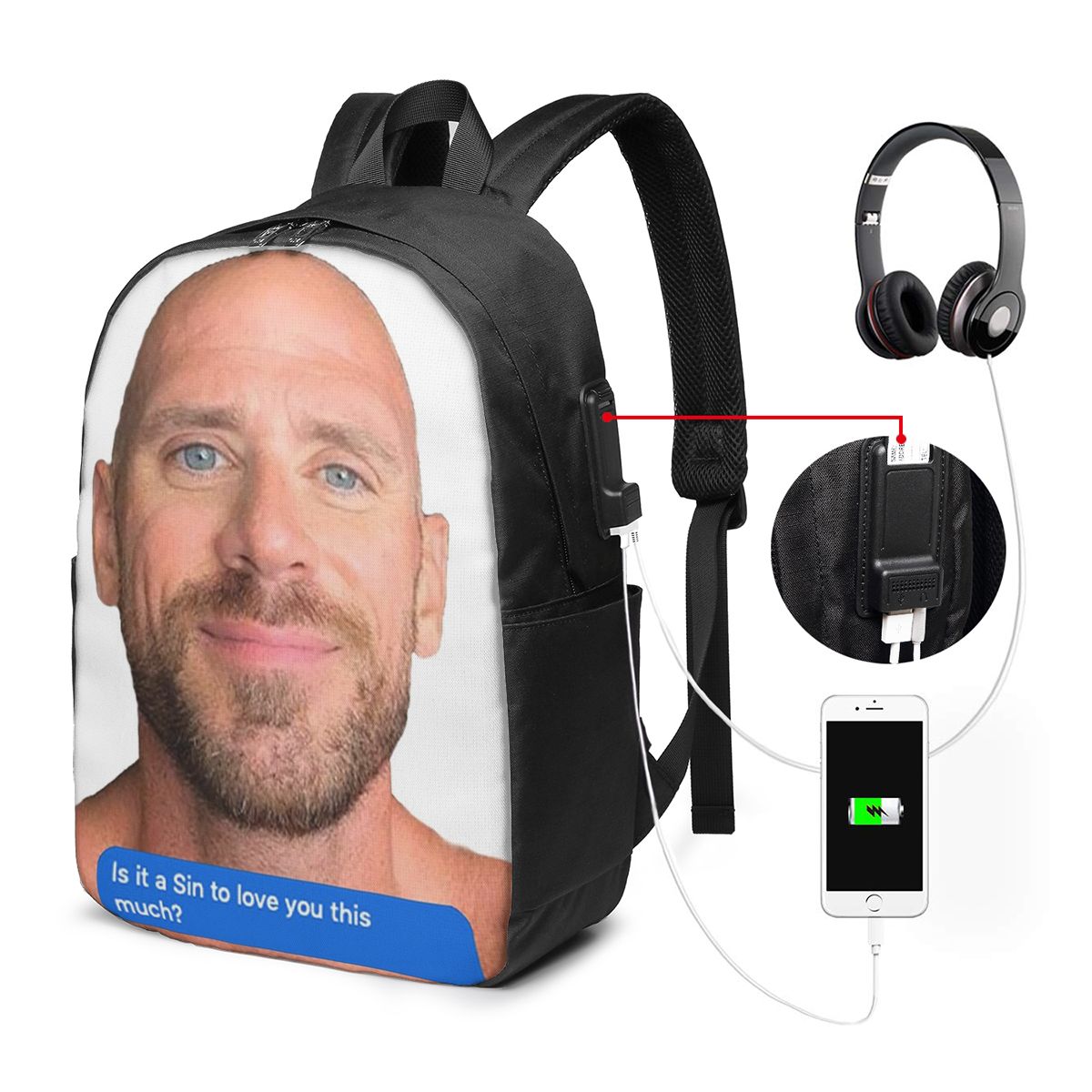 Johnny Sins Flirty Text Bubble - Handbags 评论和价格