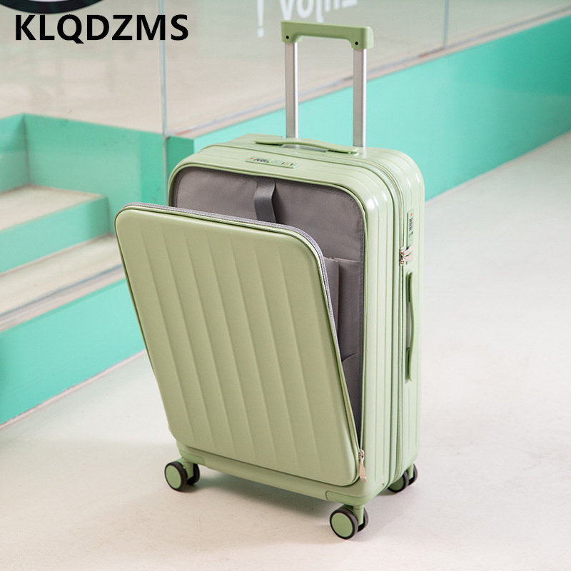 KLQDZMS Multifunctional Suitca - Front Opening Laptop Luggage 24 Inch 评论和价格