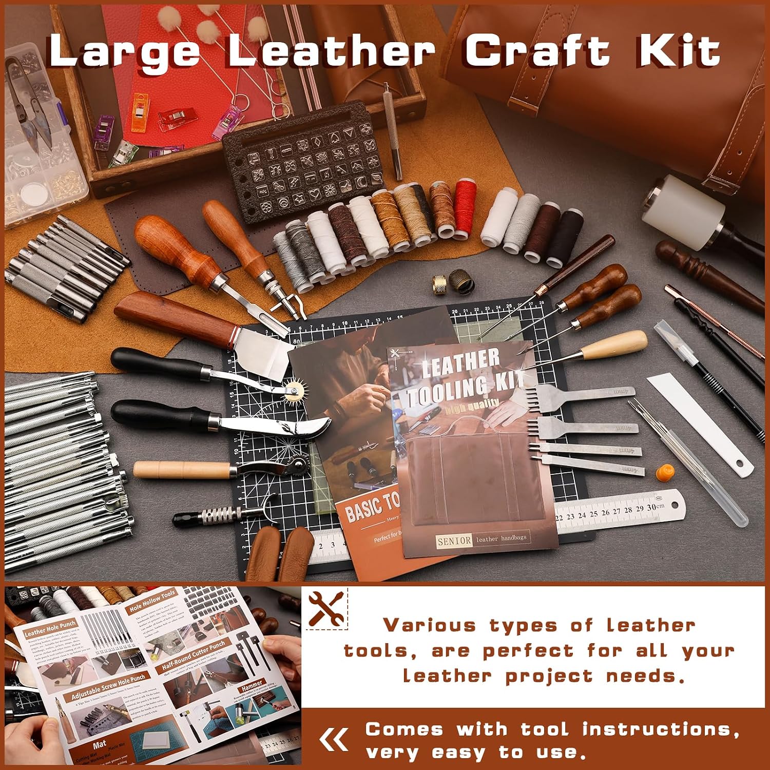 Leather Tooling Kit Leather Cr - Handbags 评论和价格