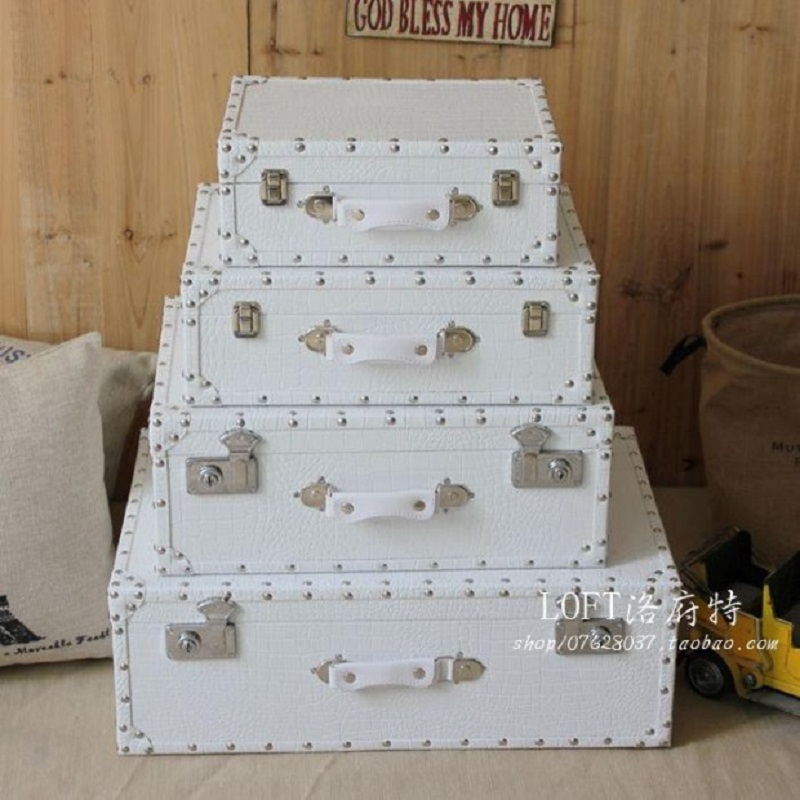 Crocodile Leather Pattern Trav - Retro Vintage Trunk Suitcase 评论和价格