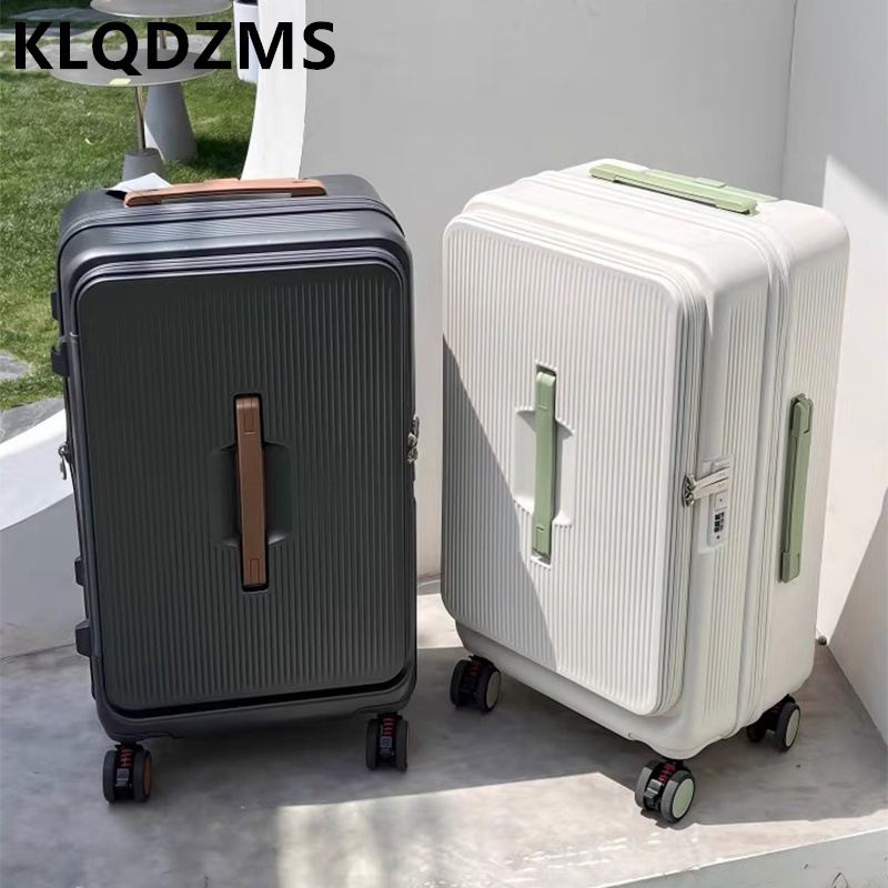 KLQDZMS Rolling Luggage Bag Fr - Front Opening Laptop Luggage 24 Inch 评论和价格