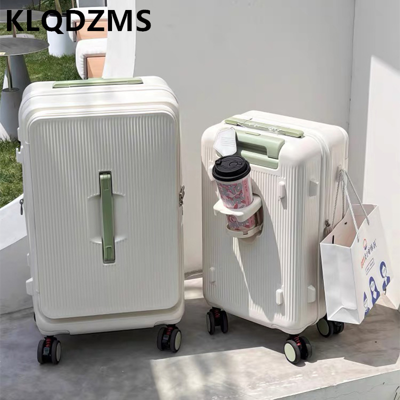 KLQDZMS Rolling Luggage Bag Fr - Front Opening Laptop Luggage 24 Inch 评论和价格