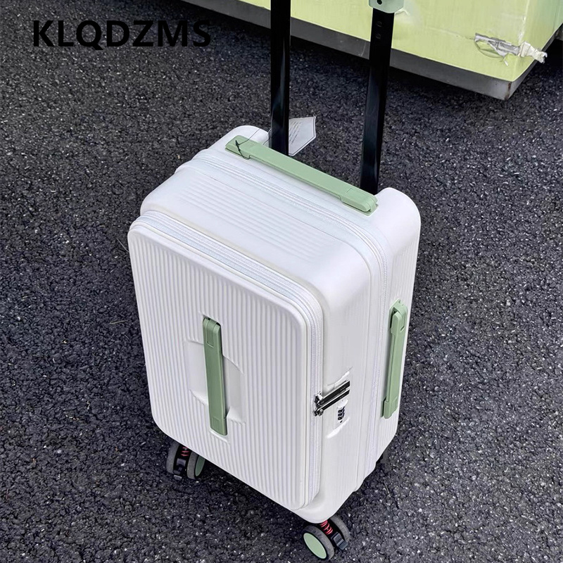 KLQDZMS Rolling Luggage Bag Fr - Front Opening Laptop Luggage 24 Inch 评论和价格