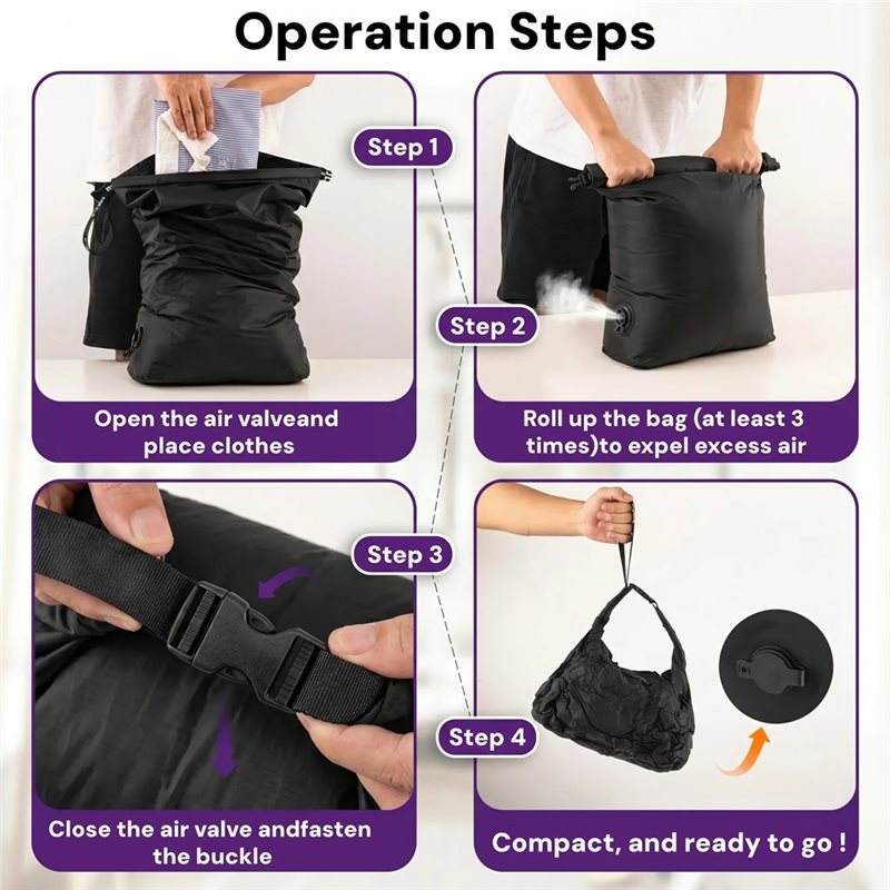 EYFL-24L Hand Roll Compression - Foldable Rolling Luggage Bag 评论和价格