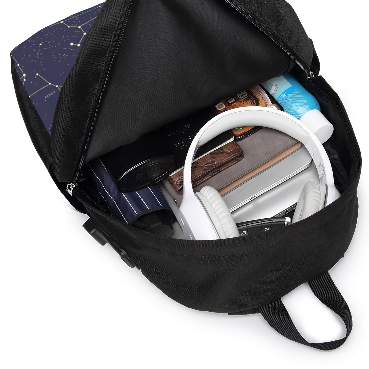 Night Sky Golden Celestial Sta - Travel Bags 评论和价格