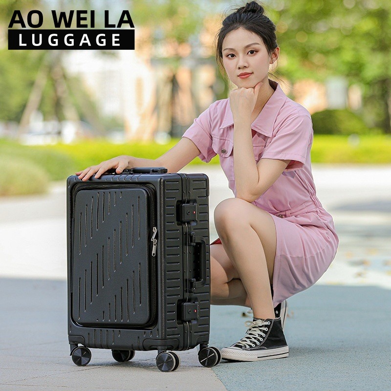 Front Opening Business Luggage - Aluminum Frame Carry On Luggage 评论和价格