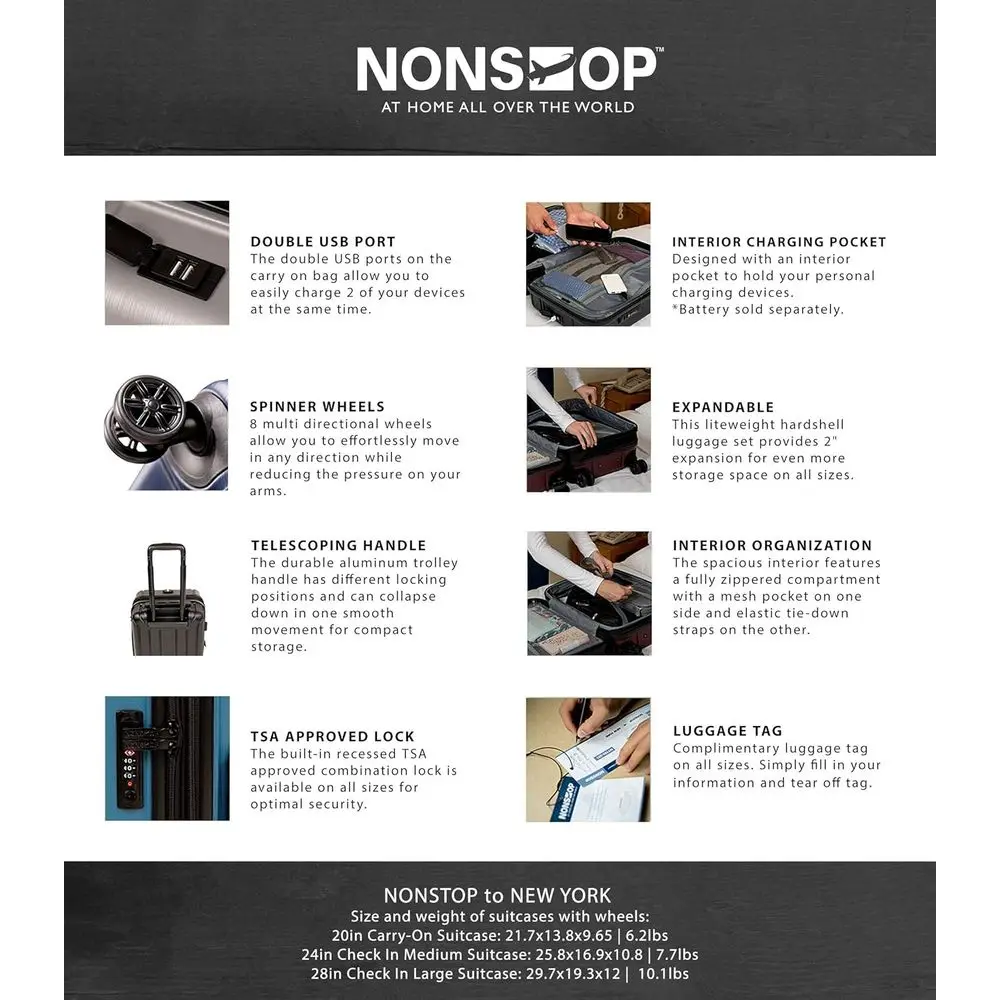Expandable Spinner Luggage Set - Expandable Hard Shell Luggage Set 评论和价格
